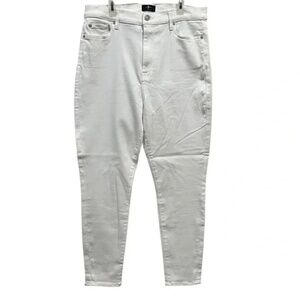 ~7FAMK Women’s White High Waist Ankle Skinny Jeans